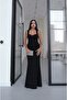 Black Livia Lace Bustier Detailed Dress