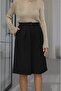 Black Pleated Front Capri Pants - 4