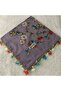 Handmade Needlework Writing, Scarf, Yemeni, Mevlit Cover, Head Cover, 4 Sides Embroidered, 100% Cotton, 100*100cm - 3