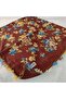 Handmade Needlework Writing, Scarf, Yemeni, Mevlit Cover, Head Cover, 4 Sides Embroidered, 100% Cotton, 100*100cm - 4
