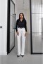 Ecru Raven Belted Spanish Flare Pants