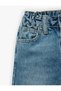 Cotton Loose Fit Balloon Form Indigo Baby Girl Jean Pants 7Wmg40007Ad - 3