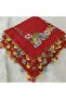 Handmade Needlework Writing, Scarf, Yemeni, Mevlit Cover, Head Cover, 4 Sides Embroidered, 100% Cotton, 100*100cm - 7
