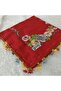 Handmade Needlework Writing, Scarf, Yemeni, Mevlit Cover, Head Cover, 4 Sides Embroidered, 100% Cotton, 100*100cm - 3