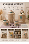 4 Piece Wicker Knitted Basket Set