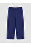 Özmarka New Season Navy Blue Side Striped Baby Girl Sweatpants