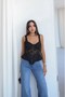Black Underwire Lace Corset Blouse - 5
