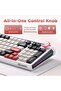 كيبورد ميكانيكي لاسلكي للالعاب ثلاثي الاوضاع K98 من ميكيبي، ابيض وازرق | لوحة مفاتيح مخصصة قابلة للت - 6