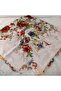 Handmade Needlework Writing, Scarf, Yemeni, Mevlit Cover, Head Cover, 4 Sides Embroidered, 100% Cotton, 100*100cm