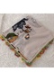 Handmade Needlework Writing, Scarf, Yemeni, Mevlit Cover, Head Cover, 4 Sides Embroidered, 100% Cotton, 100*100cm - 5