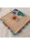 Handmade Needlework Writing, Scarf, Yemeni, Mevlit Cover, Head Cover, 4 Sides Embroidered, 100% Cotton, 100*100cm - 2
