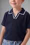 Regular Fit V-Neck Navy Blue T-Shirt Baby Boy H9069A526Au - 2