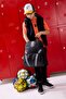 Unisex Football Themed Honeycomb Textured Backpack H9252A8Ns