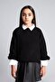 Ribbed Knitted Crew Neck Basic Sweater for Girls I0597A826Au - 3