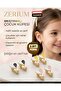 Non-Perforated Compressed Girls' Earring Set with 3 Heart Models and Clip-On - 4