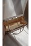 Women's Rose Gold Kumsim (Non-Shedding) Stylish Evening Dress Portfolio Bag with Extra Chain and Detachable Handle - 4