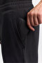 Men's Black Elastic Waist Side Pockets Injection Printed Cut-Off Legs Meter Printed Technical Jogger A62Y340 - 4