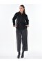 Shirt Collar Suede Blouse Black - 2