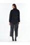 Shirt Collar Suede Blouse Black - 5