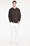 Men's Brown Cotton Standard Fit Regular Cut 2 Thread Crew Neck Sweatshirt - 2