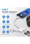 محول USB-C إلى سماعة رأس 3.5 ملم وشاحن، محول 3 في 1 من النوع C مع شحن سريع PD 60 واط، Su - 2