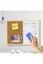 Dry Erase Cork Board 23.6"x15.7", Notice Pin Board, Memo Board, Vision Board, Bulletin Board for Office, Classroom or Home, Mounting Hardware and Push Pins Included, Wooden Frame - 6