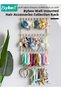 Hair Bows Organizer, Headband Holder, Baby Hair Accessories Organizer Storage, Wall Hanging Decor for Little Girls' Room, PU Leather (4 Compartments+32 Hooks) - 7