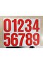 Red Number Stickers 10cm Number Set from 0-9 Adhesive Numbers for School Office Decoration - 2