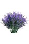12 Bundles Artificial Lavender Flowers, Uv Resistant Artificial Greenery Plants for Hanging Plants