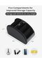 Leather Remote Control Holder - Large Remote Control Caddy - Desktop Organizer with 5 Compart - 2
