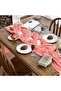 Artoide Mod Red Gauze Fabric Table Runner Boho Style Wedding Party Table Runner 76.2X304.8Cm Seasonal Decor - 2