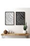 Signtouch Floral Wall Art Set of 3 Outer Frame 40x60 cm - 2