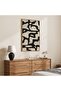 Signtouch Neutral Abstract Beige Minimalist Wall Art Natural Wood Frame 50x70 cm - 2
