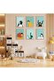 Signtouch Abstract Minimalist Portrait Line Drawing Wall Art Gold Frame 40x60 cm - 5