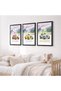 Signtouch Dino Safari Animal Little Kids Wall Art 3-Piece Black Frame 40x60 cm - 2