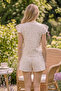 Ecru Muslin Flounce Shorts Set - 2