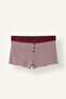 Striped Button Detailed Ribbed Boxer I4122Ax26Au - 6