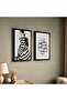 Signtouch Black White Fashion Geometric Wall Art 2-Piece Black Frame 50x70 cm - 3