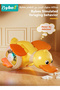 Baby Crawling Duck Toys with 2 Pairs Knee Pads, Baby Musical Toys, Tummy Time Toy, Learning Educational Toy with Light & Sound, Head Up and Crawl Training for 6-12 Months Toddler - 2