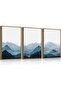 Signtouch Line Terracotta Geometric Wall Art 3-Piece Black Frame 40x60 cm - 4