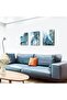 Signtouch Nordic Marble Ocean Blue Wrap Framed Canvas Wall Art Set of 3 30x40 cm - 4