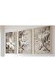 Signtouch White Floral Minimalist Wood Wall Art 3-Piece Outer Frame 30x40 cm - 2