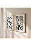 Signtouch Minimal Black White Line Wall Art 2-Piece Natural Wood Frame 40x60 cm - 4