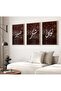 Signtouch Calligraphy Arabic Islamic Wall Art 3-Piece Wooden Frame 30x40 cm - 3