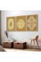 Signtouch Arabic Calligraphy Hotel Islamic Wall Art 3-Piece Outer Frame 30x40 cm - 3