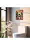 Signtouch Funny Botanical Cat Tropical Washroom Wrap Framed Wall Art 40x60 cm - 3