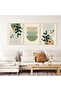Signtouch Green Plant Geometric Botanical Wall Art 3-Piece Outer Frame 40x60 cm - 3