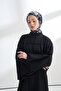 Garden Melody Patterned the Tencel Edit Scarf - Black - 2
