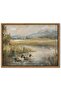 Signtouch Mallard Duck Wildlife Pond Cabin Rustic Wall Art Outer Frame 30x40 cm