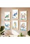 Signtouch Sea Animals Ocean Nursery Girls Wall Art 6-Piece Outer Frame 40x60 cm